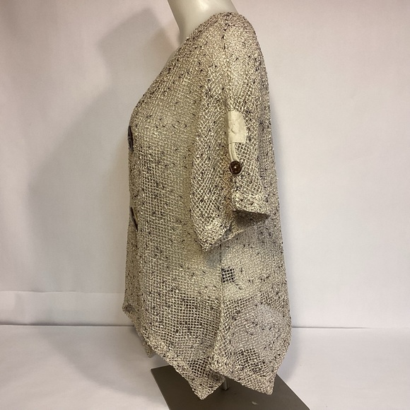 Kaktus Open weave 2 button jacket over shirt Womens medium - Picture 6 of 9